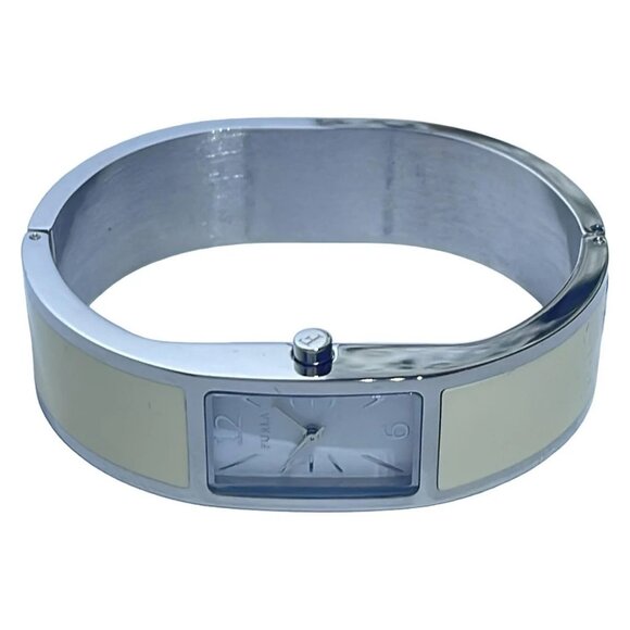Auth FURLA - Unconfirmed Cream Silver Women's Wrist Watch - Picture 2 of 5
